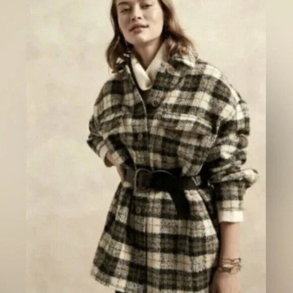 Banana Republic Jackets & Blazers - BANANA REPUBLIC Wool/Alpaca Italian Boucle Shirt Jacket Shacket Size XS